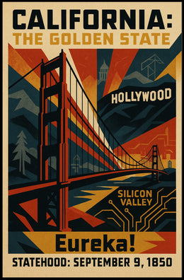 California The Golden State Poster