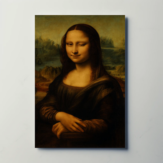 Mona Lisa Winking Classical Art Humor Poster Poster