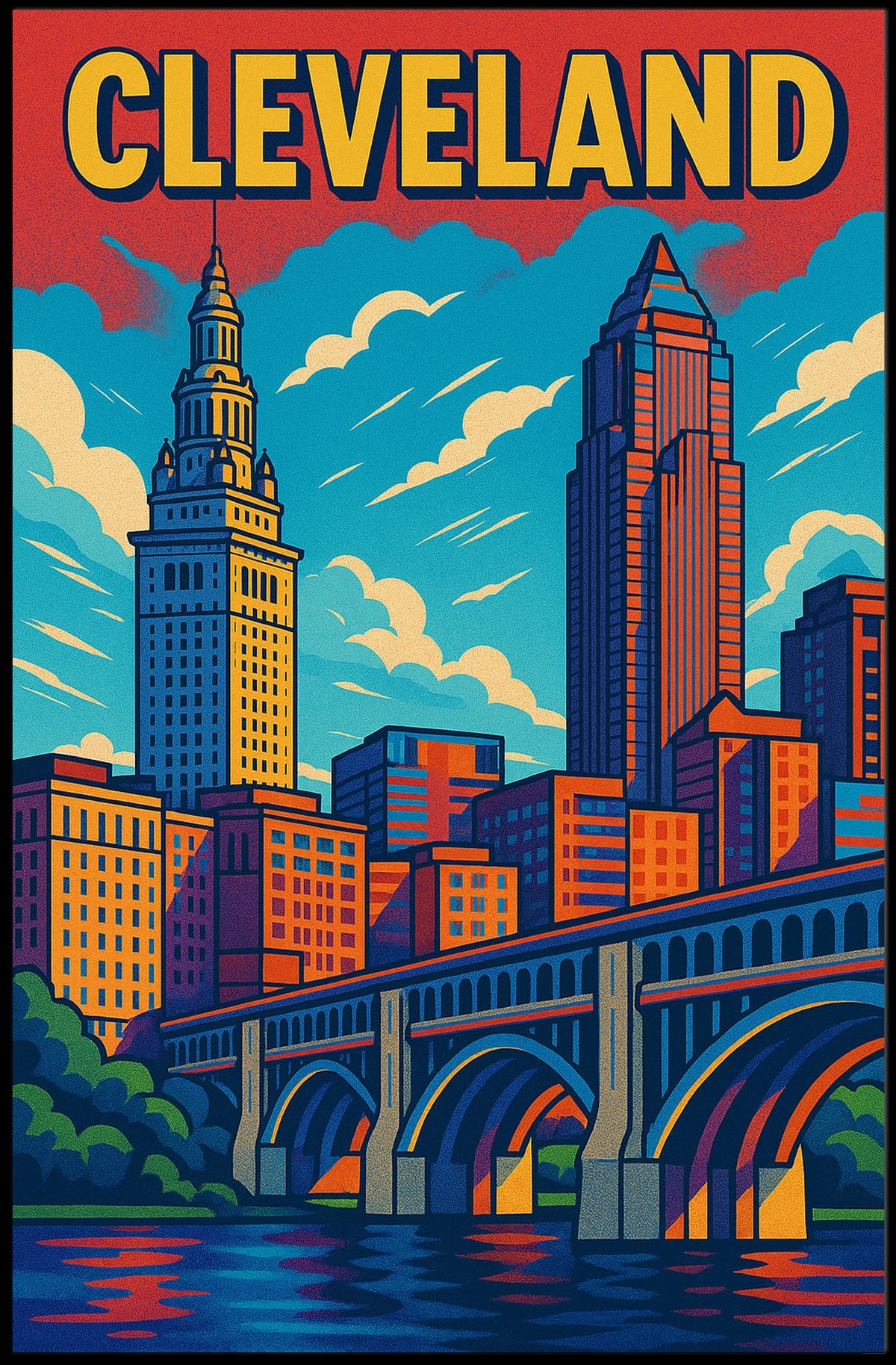 Cleveland Cityscape Poster