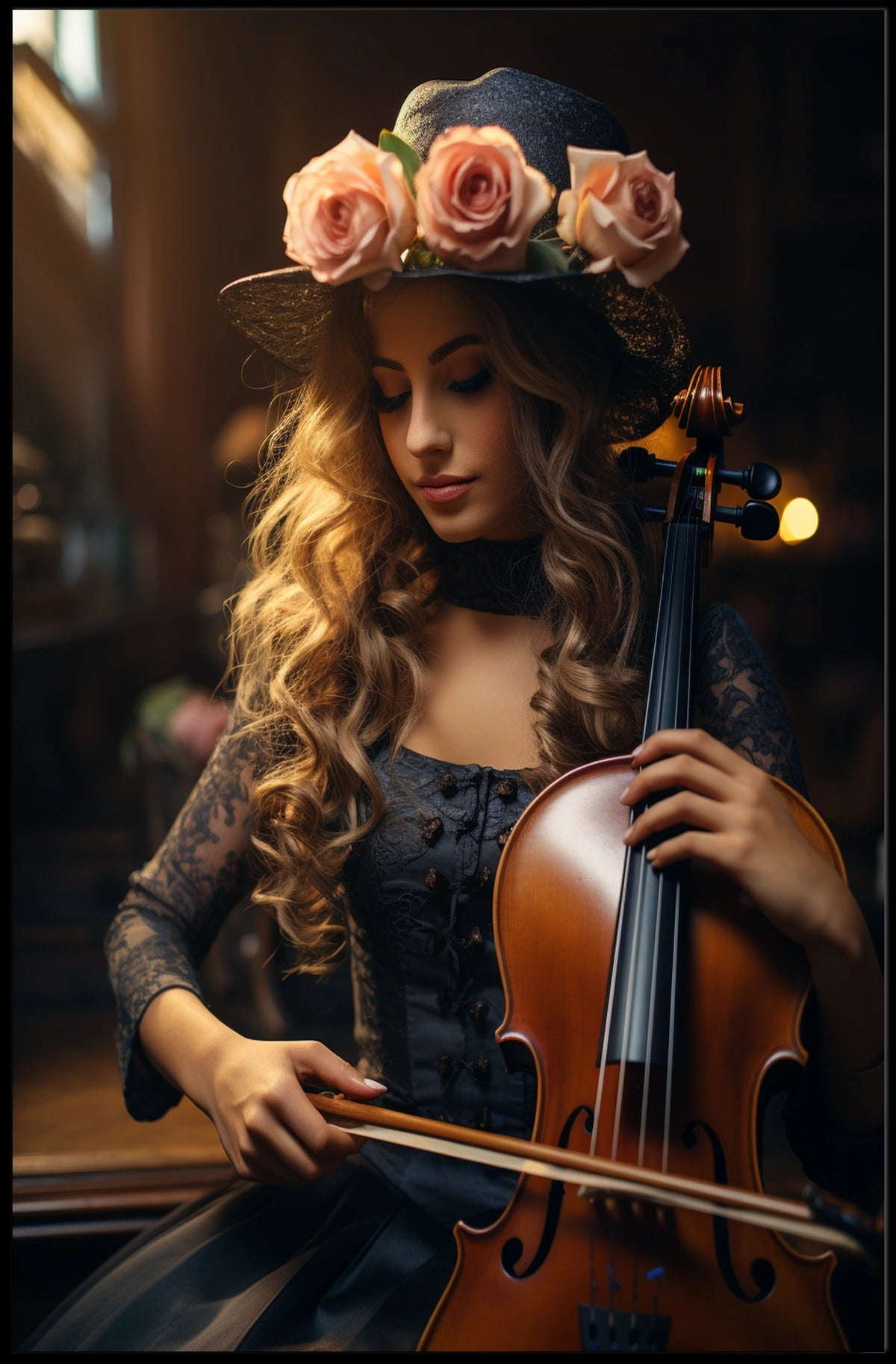 The ViolinistS Elegance Poster