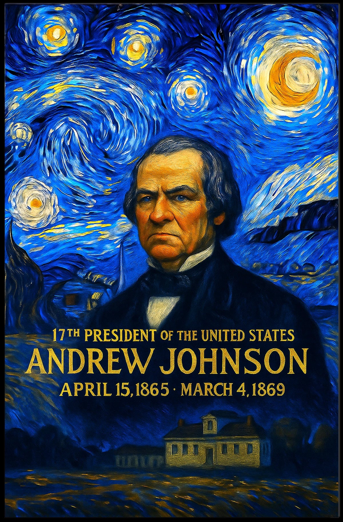 Andrew Johnson 17th President of the United States Presidential Masterpiece Series Poster