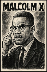 Malcolm X Portrait Poster