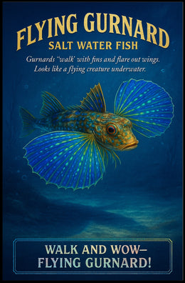 Flying Gurnard Salt Water Fish Poster