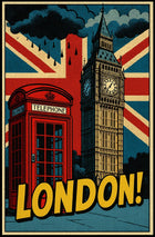 Lively London Landmarks: A Pop Culture Poster