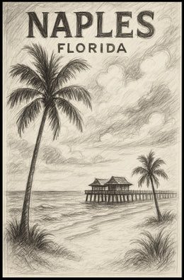 Naples Florida Coastal Serenity Poster Gulf Coast Wall Art
