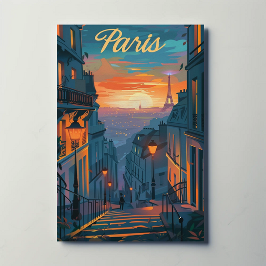 Paris – Sunset Eiffel Tower from Hill View