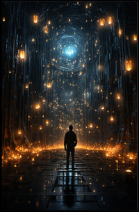 Journey Through The Luminous Corridor Poster PosterGoat