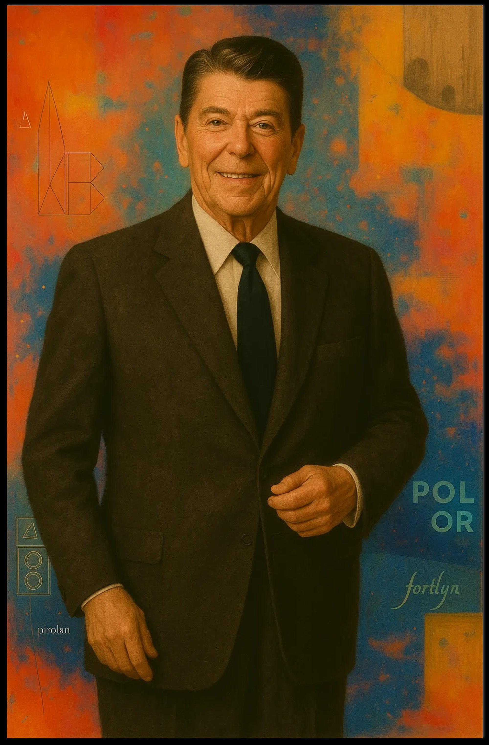 Sophisticated Man Suit Abstract, Artistic, or Pop Culture Poster