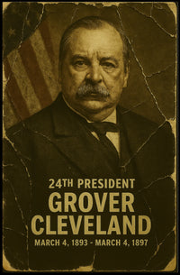 Grover Cleveland 24th President of the United States Damaged Photograph Poster