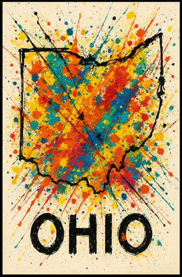 Ohio Splash Art Poster