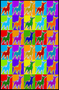 Canine Pop Art Poster Vibrant Retro Dog Wall Art