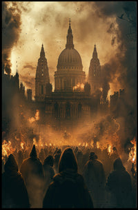 Futuristic Dystopian Cityscape Poster: Surreal Sci-Fi Art PosterGoat