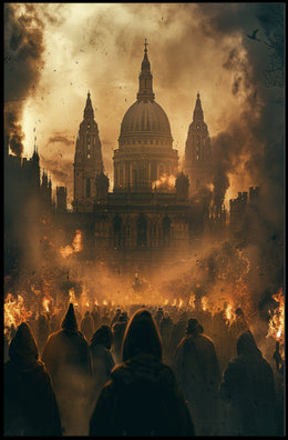 Futuristic Dystopian Cityscape Poster: Surreal Sci-Fi Art PosterGoat