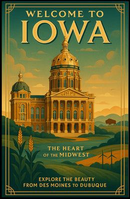 Welcome To Iowa The Heart Of The Poster