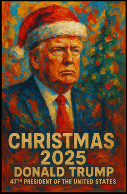 Christmas 2025 with Santa Hat Political or Propaganda Poster
