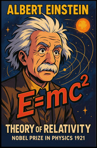 Einstein Relativity Vintage Science Educational Poster