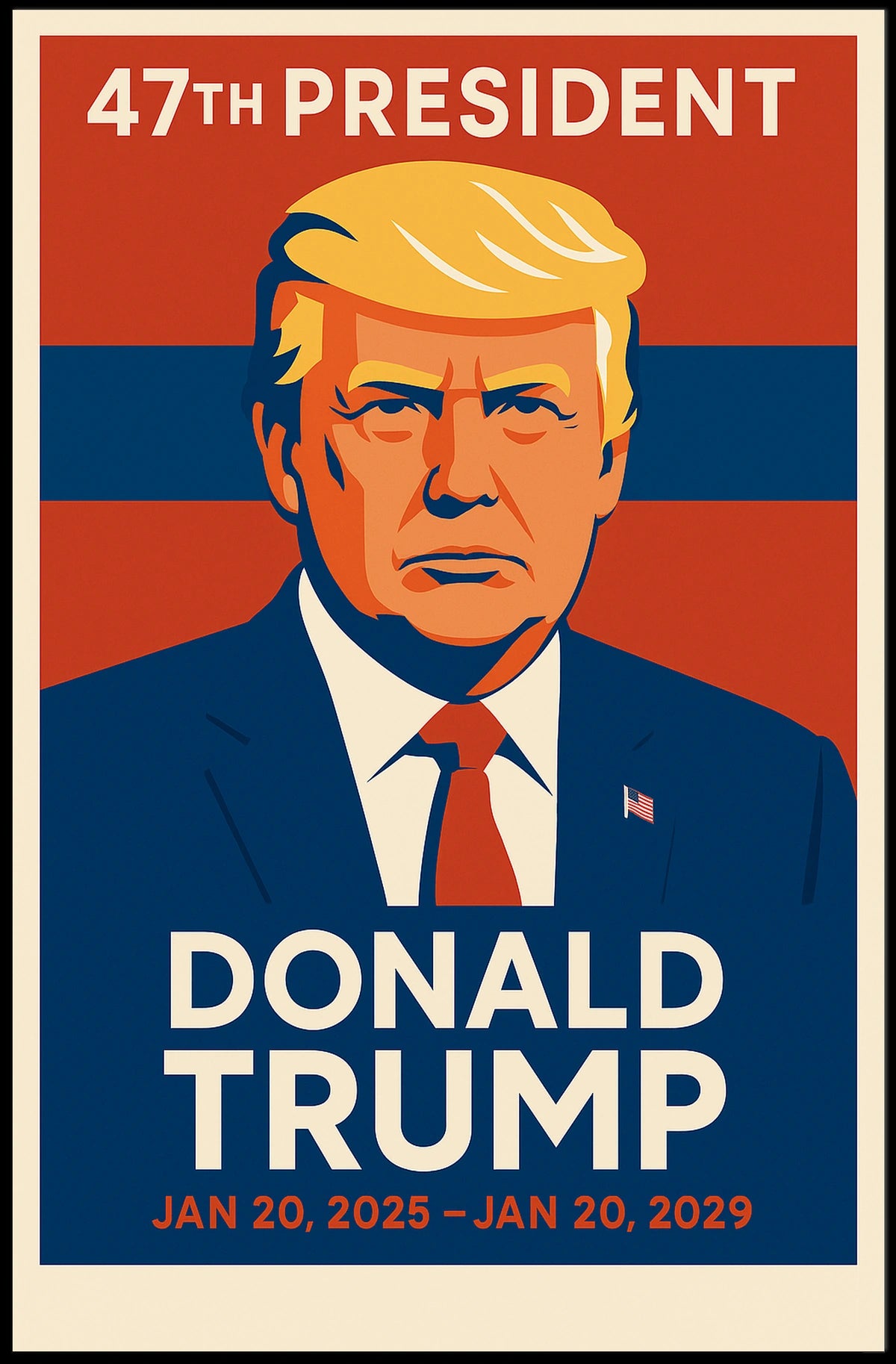 Trump Visionary Leader Pop Art Patriotic Poster