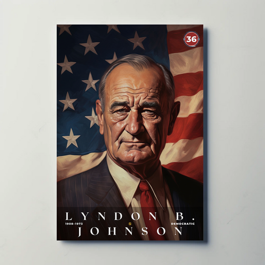 Lyndon Johnson 36th President Of The United States Portrait