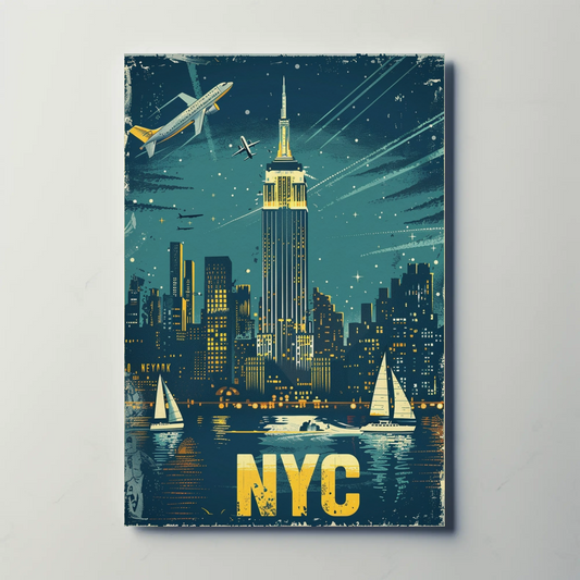 Vintage Poster NYC Nightscape