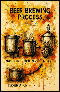 Beer Brewing Process Poster