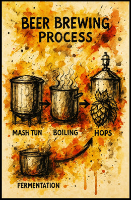 Beer Brewing Process Poster