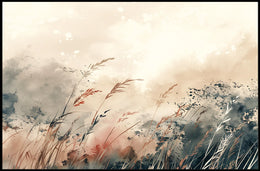 This poster features an artistic depiction of a serene natural landscape. The core Travel Poster