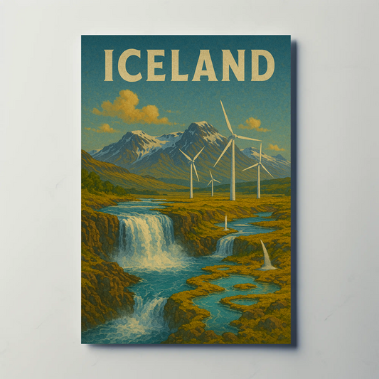 Majestic Icelandic Landscapes and Culture High-End Travel Poster