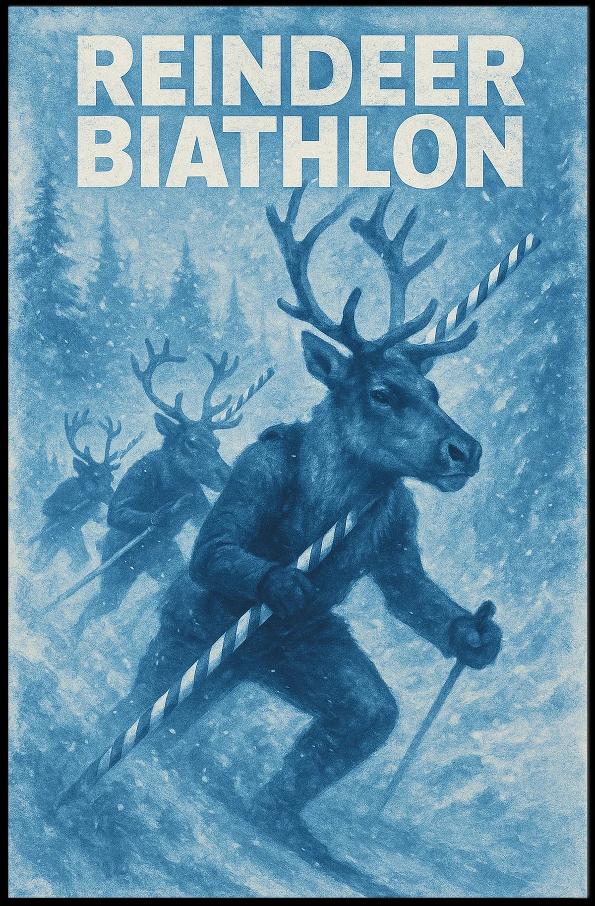 Reindeer Biathlon Poster