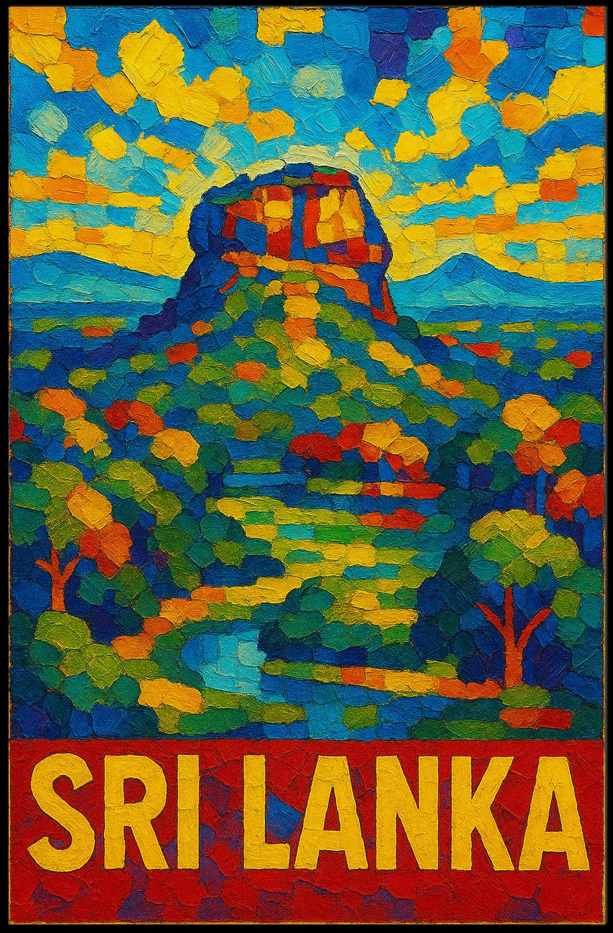 Sri Lanka Vibrant Landscape Poster
