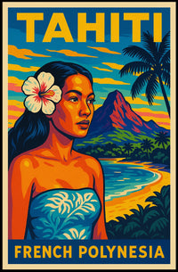 Tahiti French Polynesia Poster