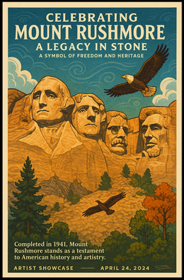 Celebrating Mount Rushmore Poster