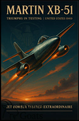 Martin XB-51 Jet Bomber Flight Military Recruitment Poster