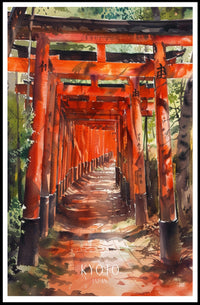 Fushimi Inari Shrine Torii Gates Cultural Heritage Poster PosterGoat