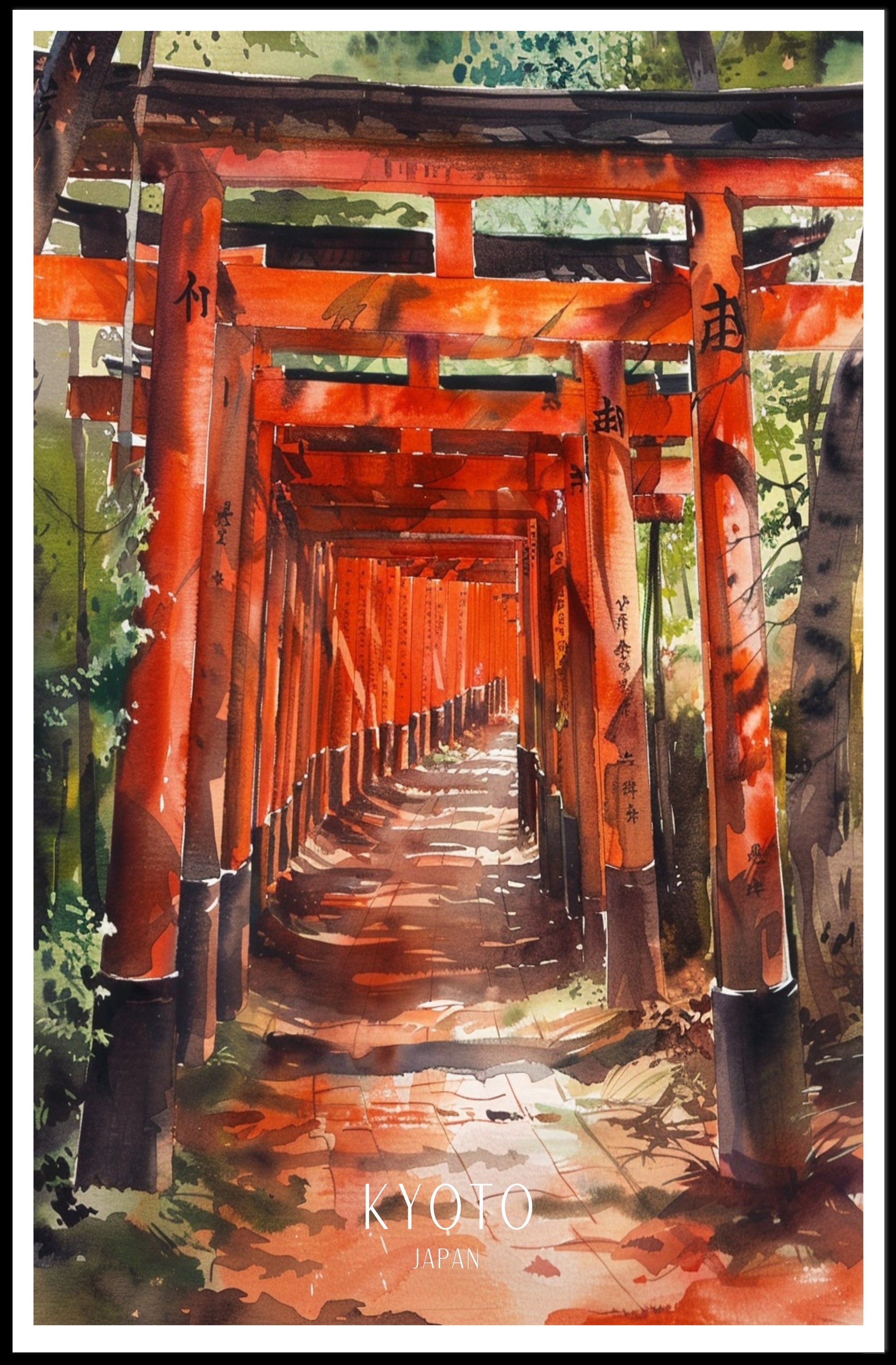 Fushimi Inari Shrine Torii Gates Cultural Heritage Poster PosterGoat
