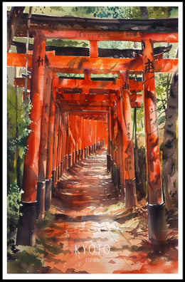 Fushimi Inari Shrine Torii Gates Cultural Heritage Poster PosterGoat