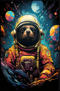 Cosmic Canine Adventure Poster