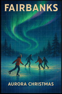 Fairbanks Aurora Christmas Poster