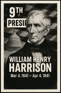William Henry Harrison 9th President of the United States Digital Montaje Poster