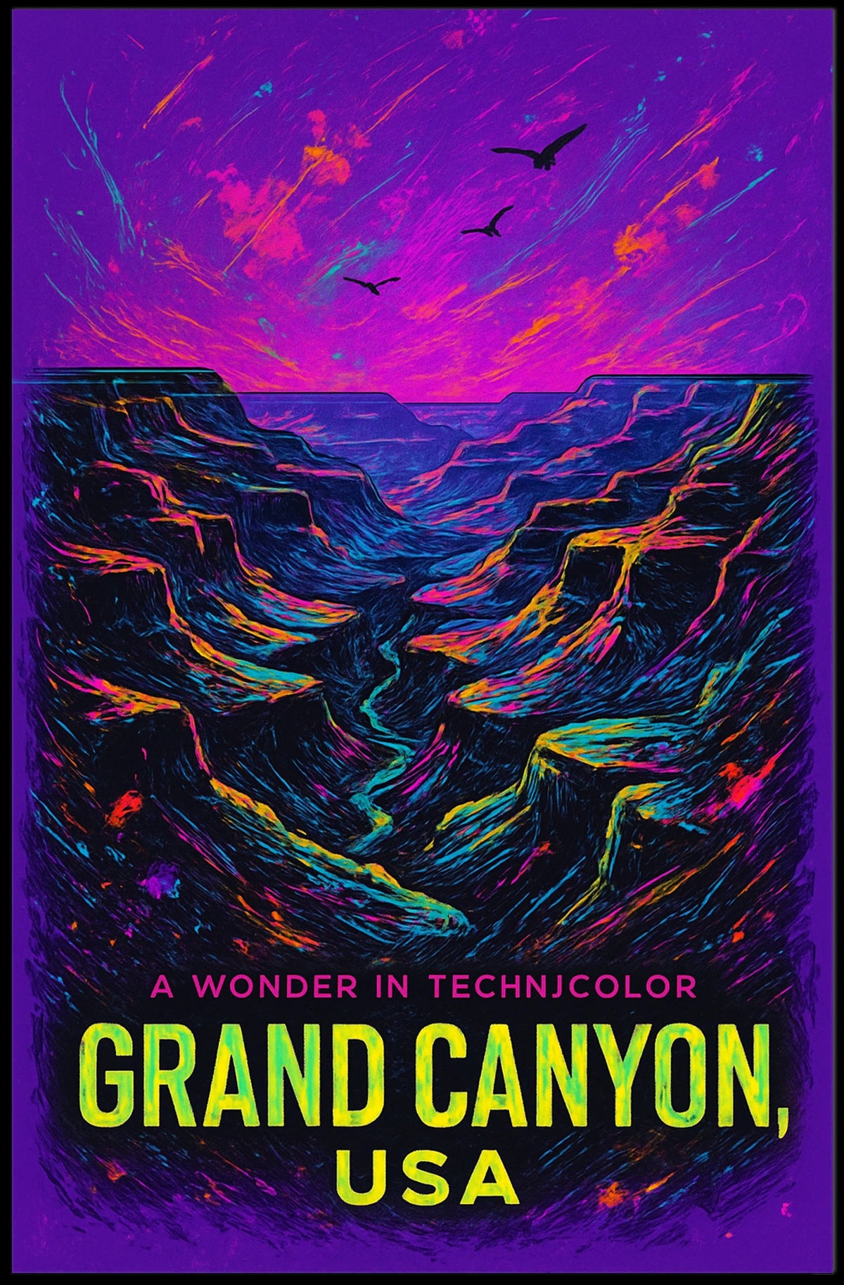 Grand Canyon A Wonder in Technicolor Poster