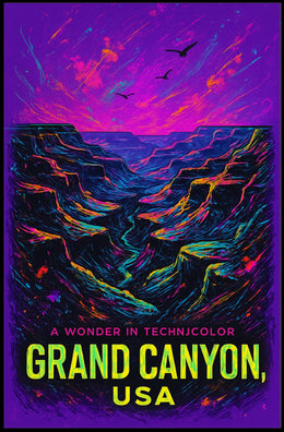 Grand Canyon A Wonder in Technicolor Poster