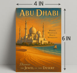 Abu Dhabi Travel Marvels: Discover Architectural Wonders Travel Poster