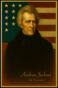 Andrew Jackson Vintage Patriotic American History Poster