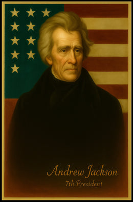 Andrew Jackson Vintage Patriotic American History Poster
