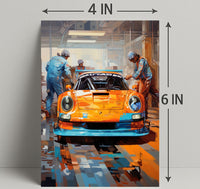 Racing Pit Stop Poster PosterGoat
