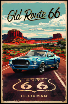 Journey on Old Route 66 Poster
