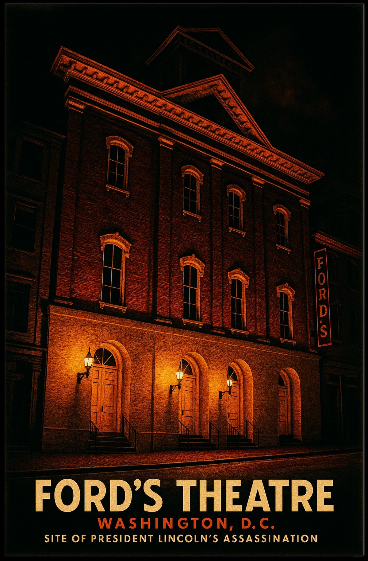 Abraham Lincoln Fords Theatre Poster