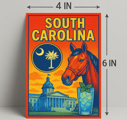 South Carolina A Vibrant Tribute Poster PosterGoat