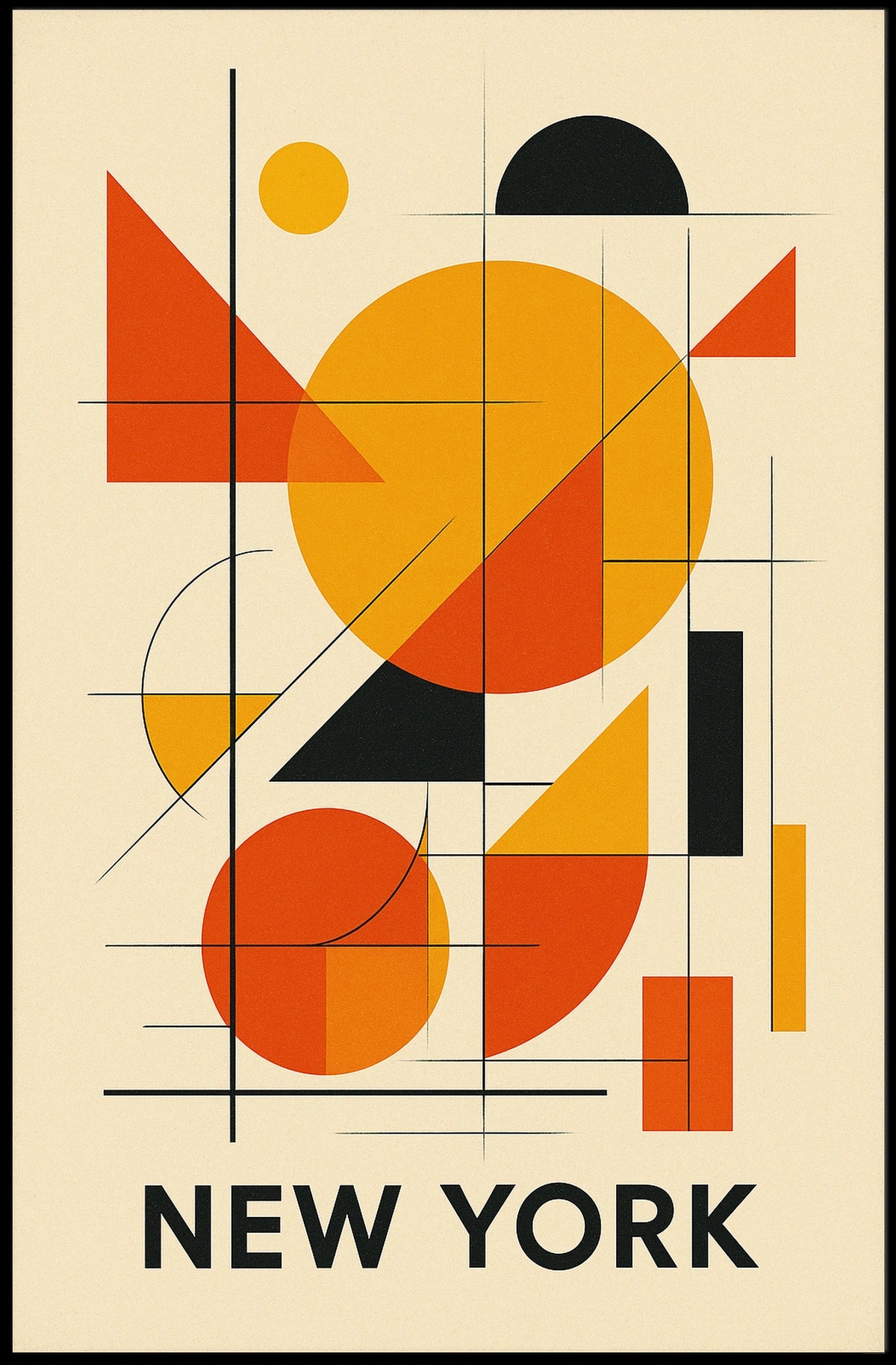New York Abstract Poster