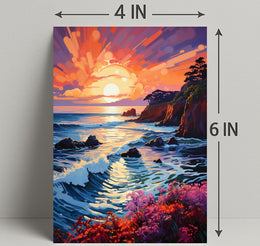 Vibrant Coastal Sunset Poster PosterGoat