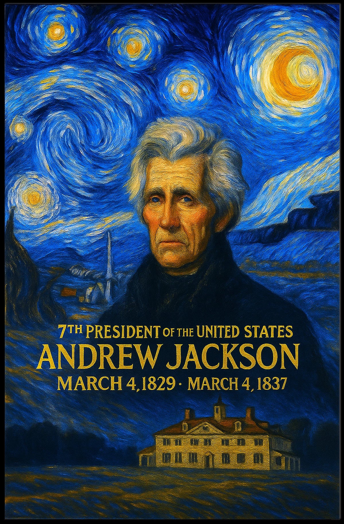 Andrew Jackson 7th President of the United States Presidential Masterpiece Series Poster